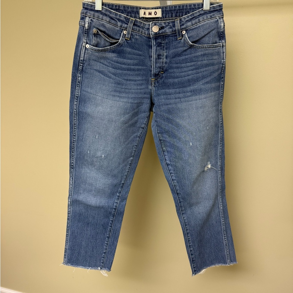 AMO Tomboy Jeans Dive Bar Wash Straight Leg Size 28